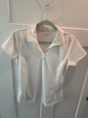 BCG White Athletic Polo Shirt Medium Performance Golf Top